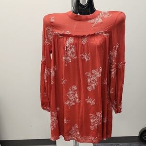 Floral Dress with Long Sleeves